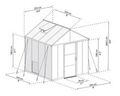 Växthus Glory Premium 6,2 m² Mörkgrå Canopia by Palram